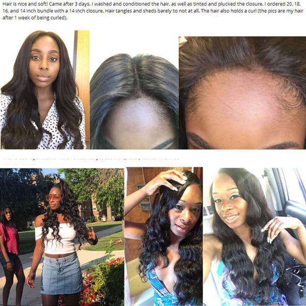 10A Brazilian Body Wave Hair 3 Bundles With Frontal Human Hair - edmundhair.com