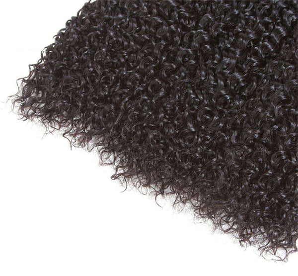 10A Kinky Curly Brazilian Hair 3 Bundles With Frontal Human Hair - edmundhair.com