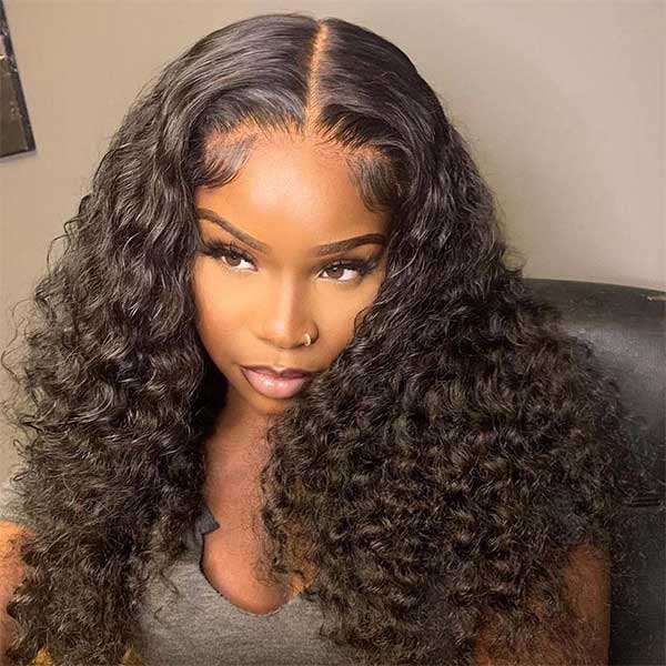 13x6 HD Undetectable Lace Frontal Wigs Deep Wave Natural Color Hair For Sale - edmundhair.com