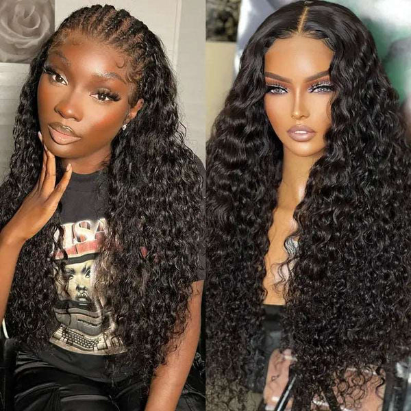 2Wigs = $189 | 13x6 HD Lace Water Wave Wig + V - part Straight 100% Human Hair Wig - edmundhair.com