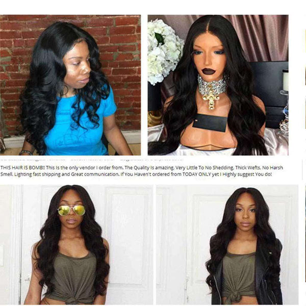 3 Bundles 9A Body Wave Human Hair Bundles Natural Color - edmundhair.com