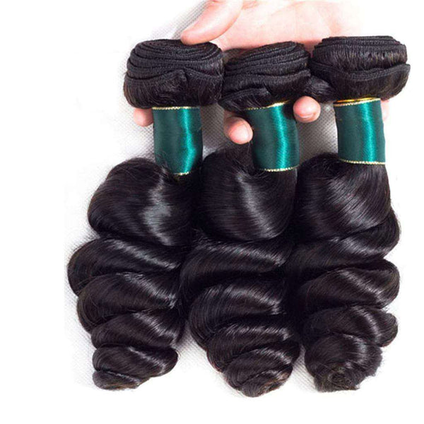 3 Bundles 9A Loose Wave Human Hair Bundles Natural Color - edmundhair.com