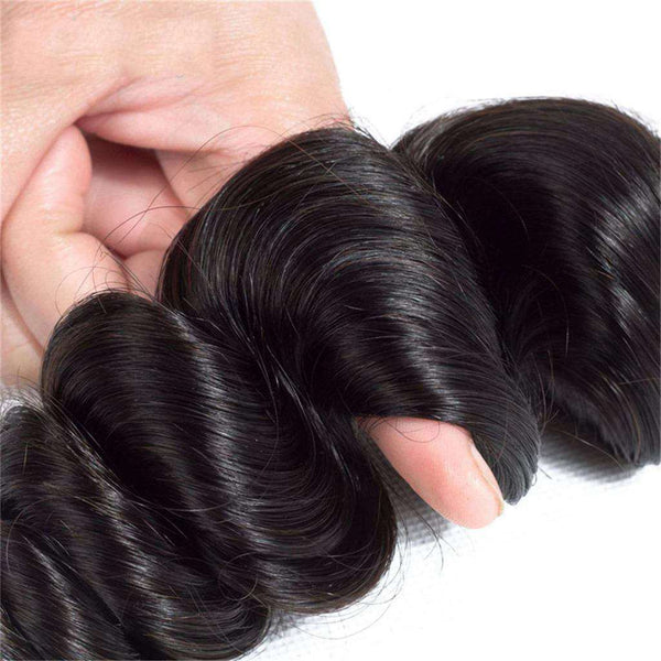 3 Bundles 9A Loose Wave Human Hair Bundles Natural Color - edmundhair.com