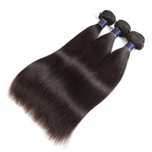 3 Bundles 9A Straight 100% Human Hair Bundles Natural Color - edmundhair.com