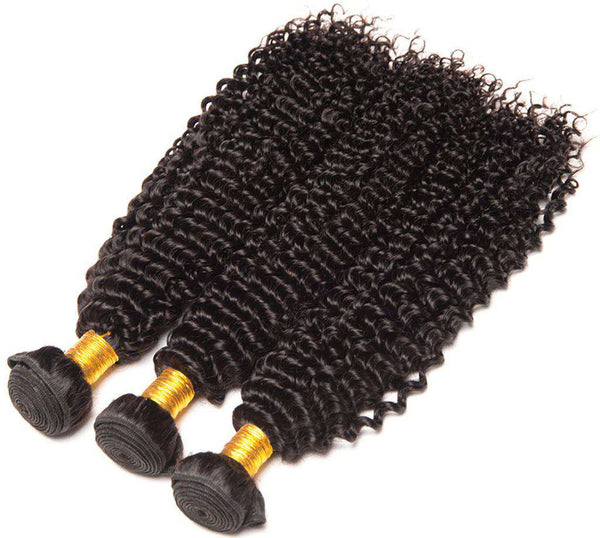 Kinky Curly Hair Bundles 9A 100% Human Hair Natural Color