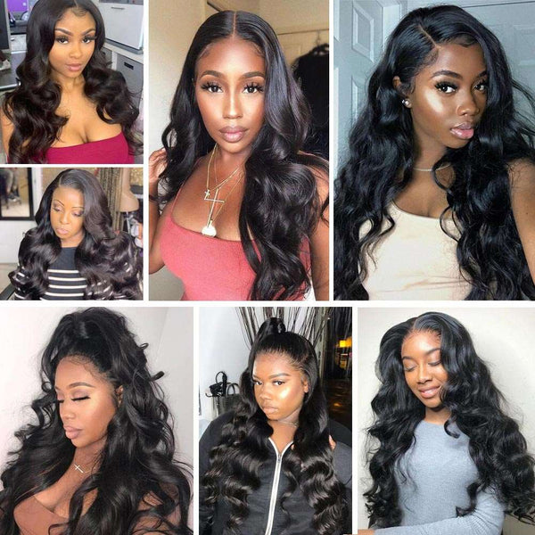 Body Wave Lace Front Wig 13*4 Pre-plucked Lace Human Hair Wig Natural Color