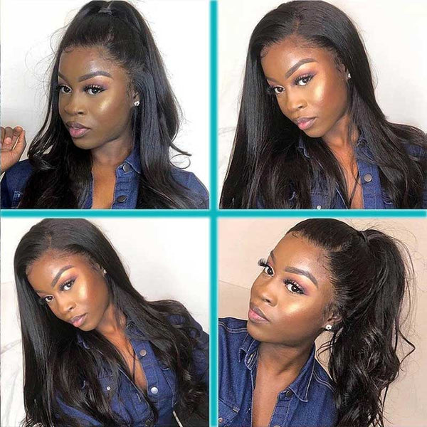 360 Lace Frontal Wig Hd Transparent Lace Straight Brazilian Human Hair 10A Hair Pre - Plucked With Baby Hair - edmundhair.com