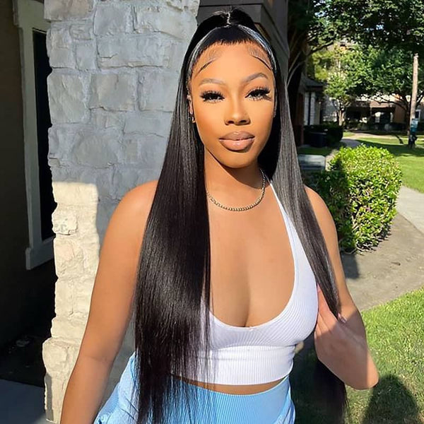 Straight 13*6 Lace Front Wig Lace Frontal 180% 250% Density Brazilian Human Hair