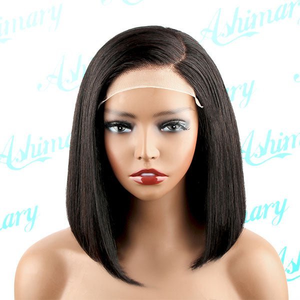 3Wigs = $189 | Glueless Throw on & Go Body Wave Wig with Bangs + V - part Bob Kinky Curly Wig + Deep Side Part Glueless HD Transparent Lace Bob Straight Wig - edmundhair.com