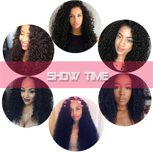 4 Bundles 10A Kinky Curly Hair Human Hair Bundles Natural Color - edmundhair.com