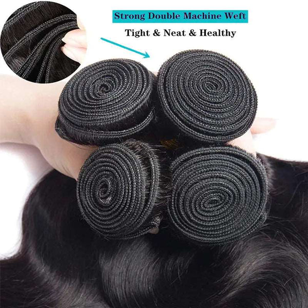 4 Bundles 10A Water Wave Brazilian Human Hair Bundles Natural Color - edmundhair.com