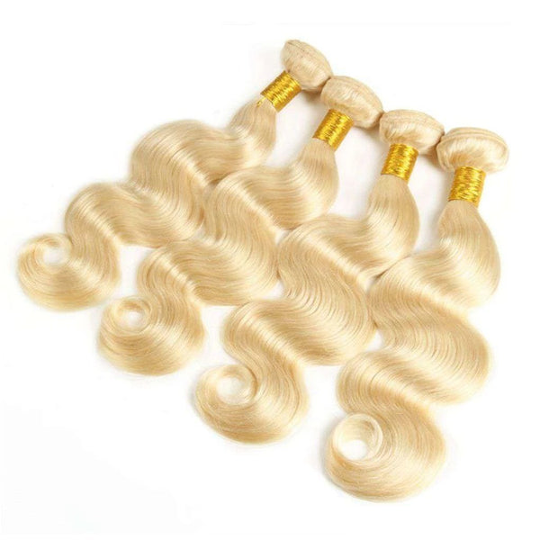 4 Bundles Honey Blonde Body Wave Brazilian Human Hair Bundles - edmundhair.com