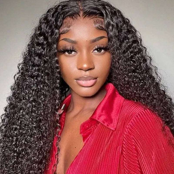 Clearance Sale 4x4 Lace Closure Glueless Jerry Curly Wigs 180% Density