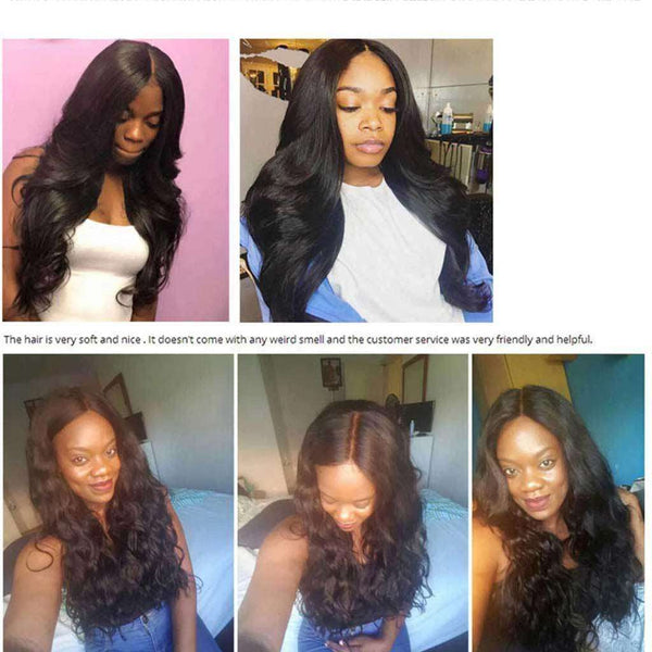 9A Brazilian Body Wave Hair 4 Bundles With Lace Frontal Human Hair - edmundhair.com