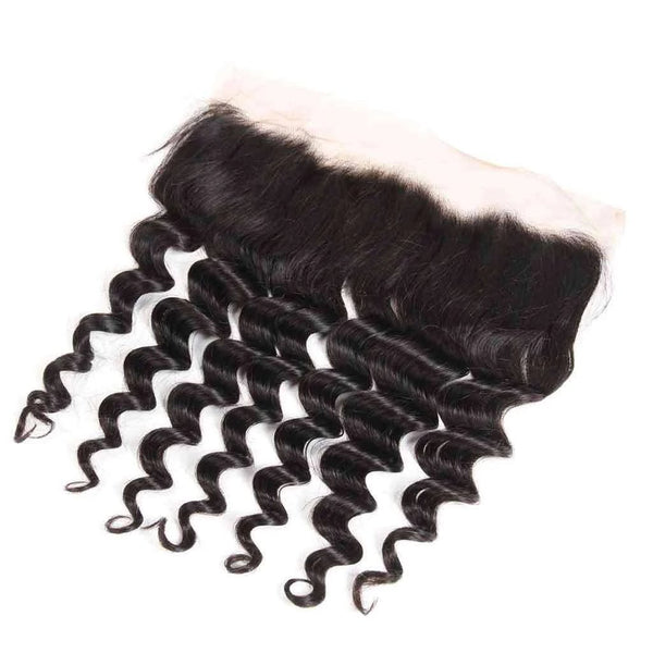 9A Grade Loose Deep Wave 3/4 Bundles With Frontal Brazilian Virgin Hair - edmundhair.com