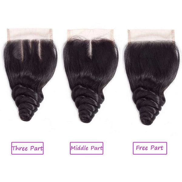 9A Loose Wave Virgin Hair 2/3 Bundles with Closure Natural Color Indian Hair - edmundhair.com