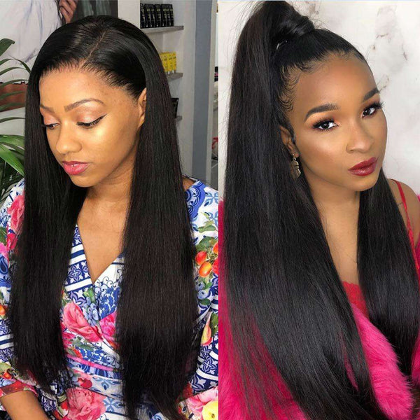 9A Peruvian Straight Hair 4 Bundles With Lace Frontal Human Hair - edmundhair.com