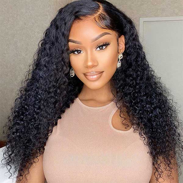 Long Wig | Kinky Curly 13x6 HD Lace Frontal Wig Natural Color