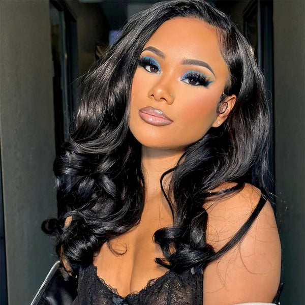 Flash Sale Body Wave 6x6 Transparent Lace Closure Wig Pre Plucked Human Hair 150% Density