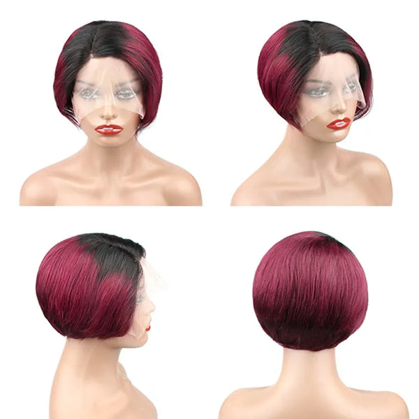 Pre-Styled Pixie Cut Short Bob Wig Affordable Glueless Human Hair Wig