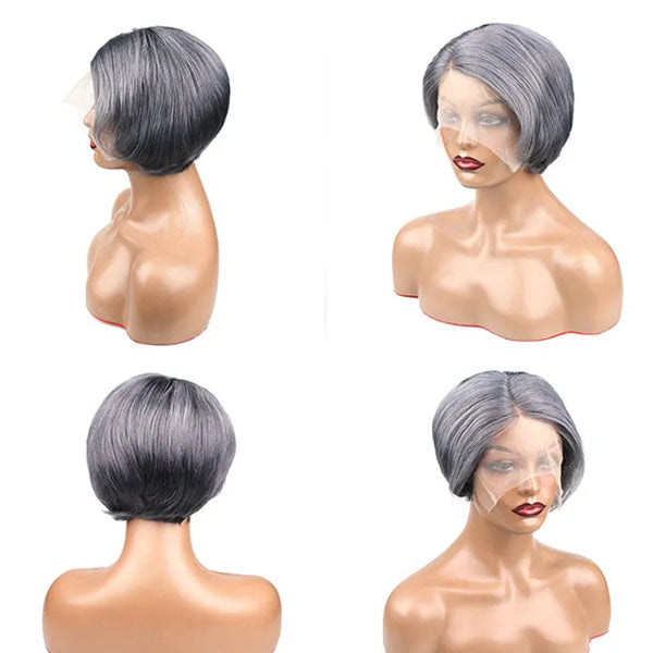 Pre-Styled Pixie Cut Short Bob Wig Affordable Glueless Human Hair Wig