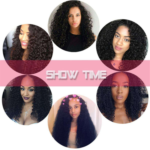 Kinky Curly Hair Bundles 9A 100% Human Hair Natural Color