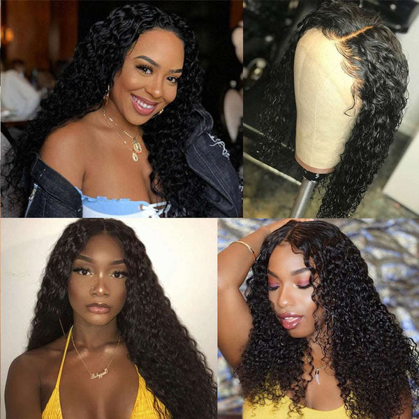 Cute Curly 3 Bundles With Frontal Jerry Curly 9A Grade Brazilian Virgin Hair