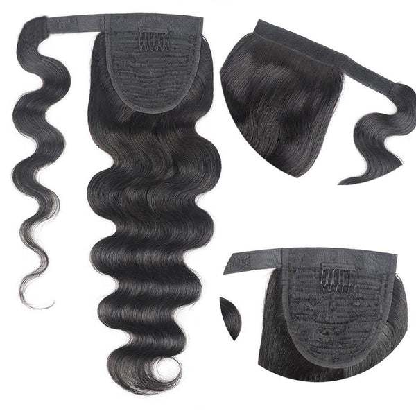 Flash Sale Long Ponytail Any Style Human Hair Extensions With Clip