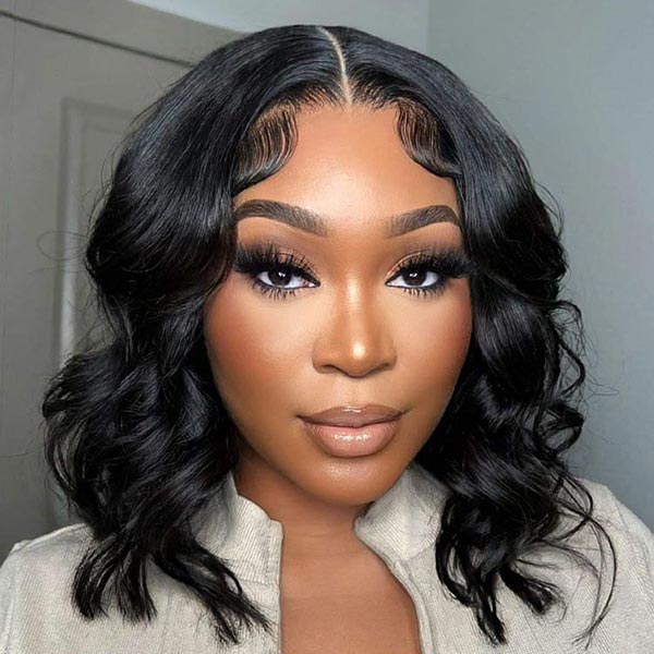 Flash Sale 0 Skill Needed V Part Glueless Wig Short Bob Human Hair