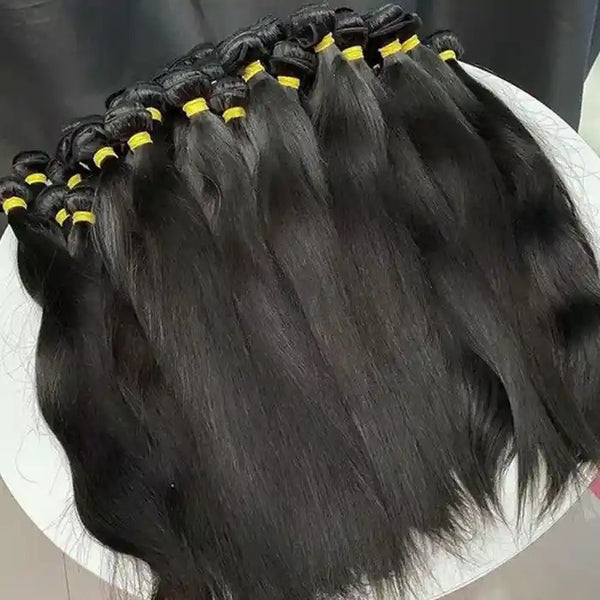 Wholesale Human Hair Bundles 100% Real Raw Virgin Hair 12"-30" Straight Hair Weft