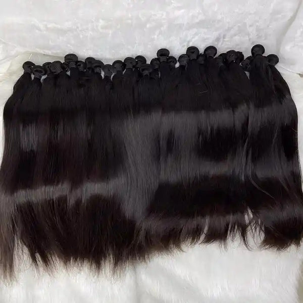 Wholesale Human Hair Bundles 100% Real Raw Virgin Hair 12"-30" Straight Hair Weft