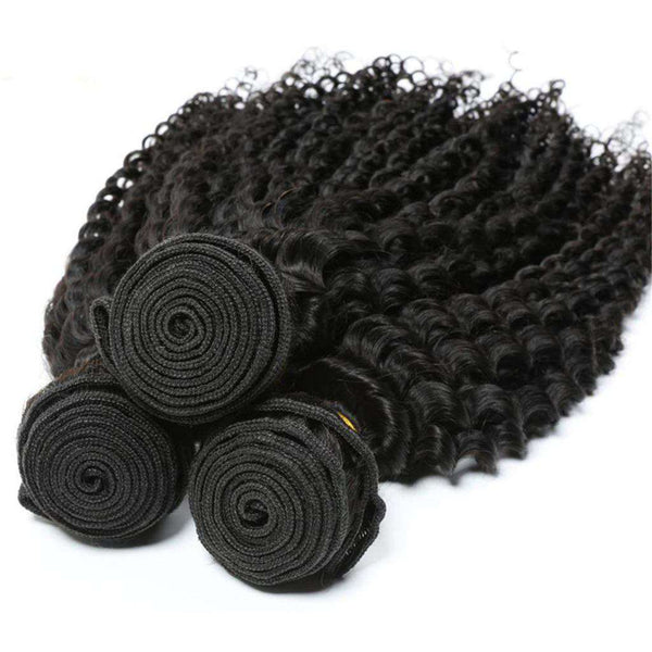 Afro Kinky Curly Hair 3 Bundles 10A Brazilian Human Hair Natural Color - edmundhair.com