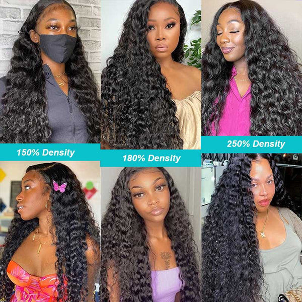 Deep Wave Wig Swiss Lace 13*4 Lace Front Wig 100 Human Hair Curly Hair