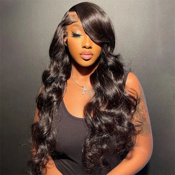 Full Lace Wig Body Wave Brazilian Human Hair Natural Color