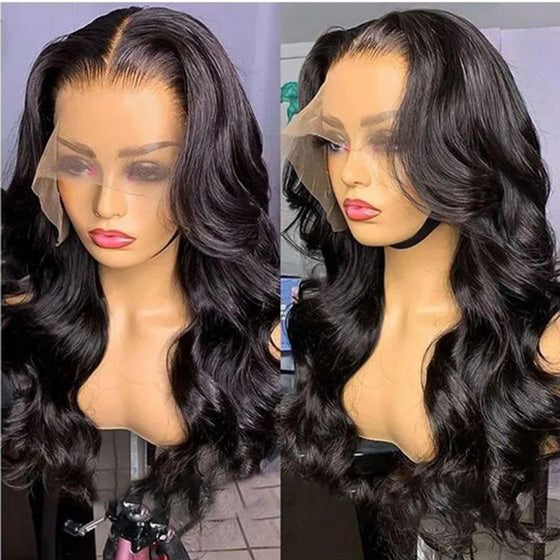 Flash Sale Body Wave 4*4 & 13*4 & 13*6 Full HD Transparent Lace Frontal Human Hair Wigs Natural Color 10A Hair