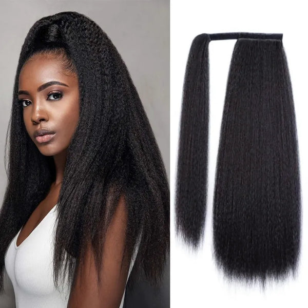 Flash Sale Long Ponytail Any Style Human Hair Extensions With Clip