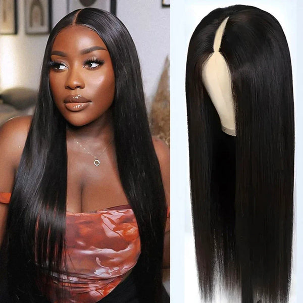 Flash Sale V Part Glueless Wig No Leave Out Quick & Easy Affordable Human Hair Wig